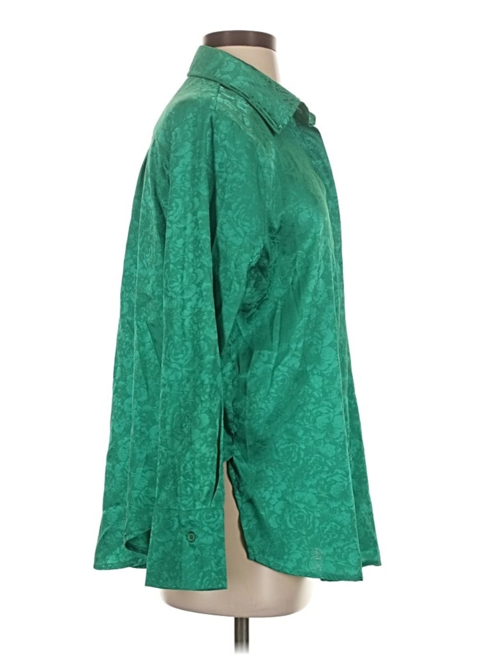 12th Tribe Teal Green Satin Blouse with Matching Bandeau - Picture 5 of 10